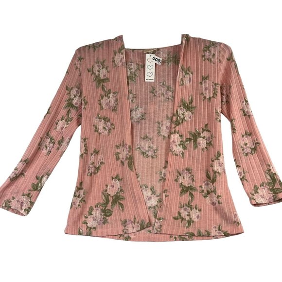 Self Esteem Tops - women self esteem vest/ top size m long sleeve color pink orange floral
